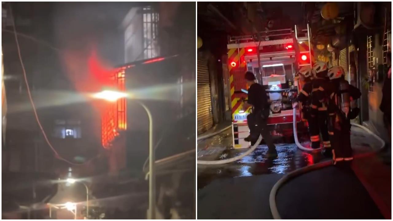 初三不平靜！北市萬華1公寓暗夜起火　駭人畫面曝光了