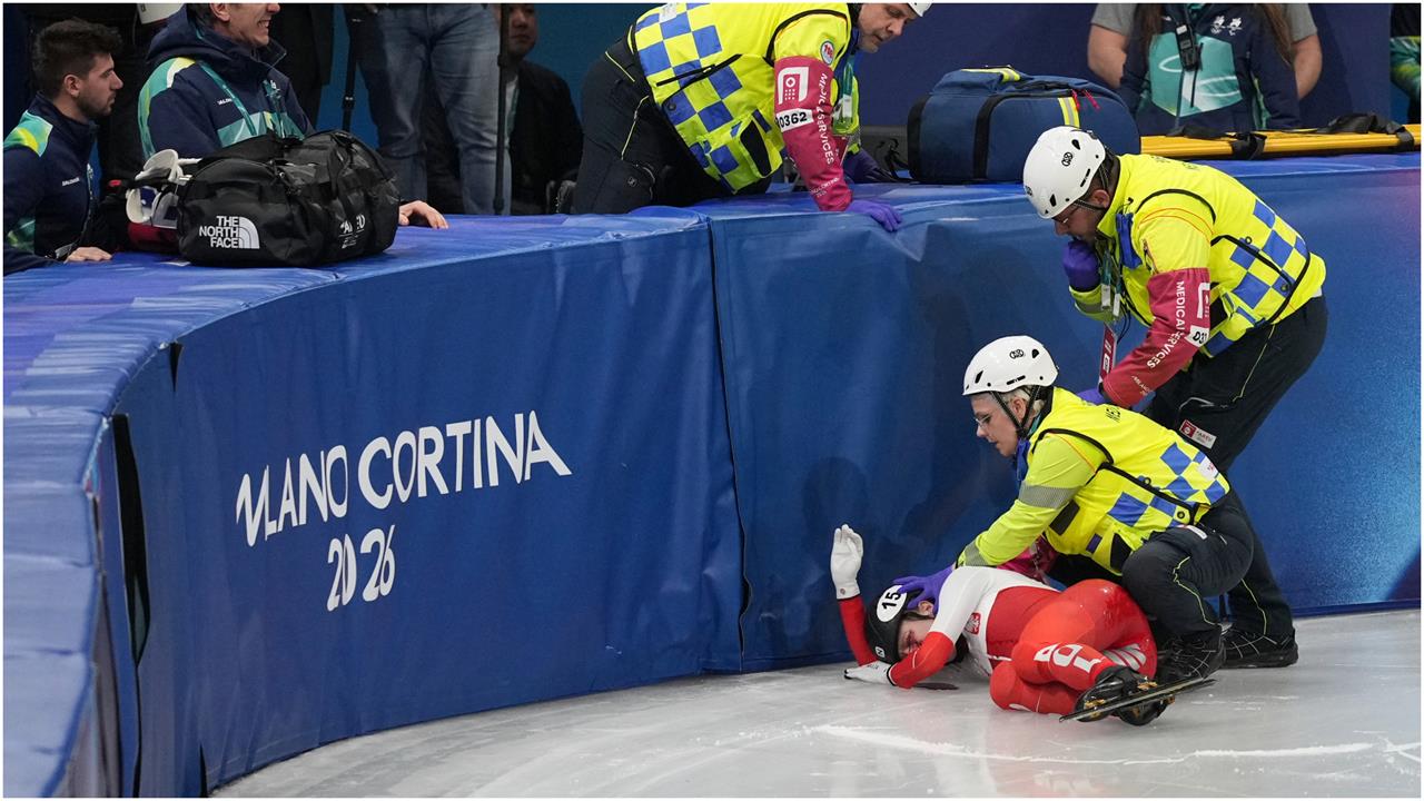 慎入／波蘭女將冬奧摔倒「冰刀劃臉」她當場倒地！畫面全被拍