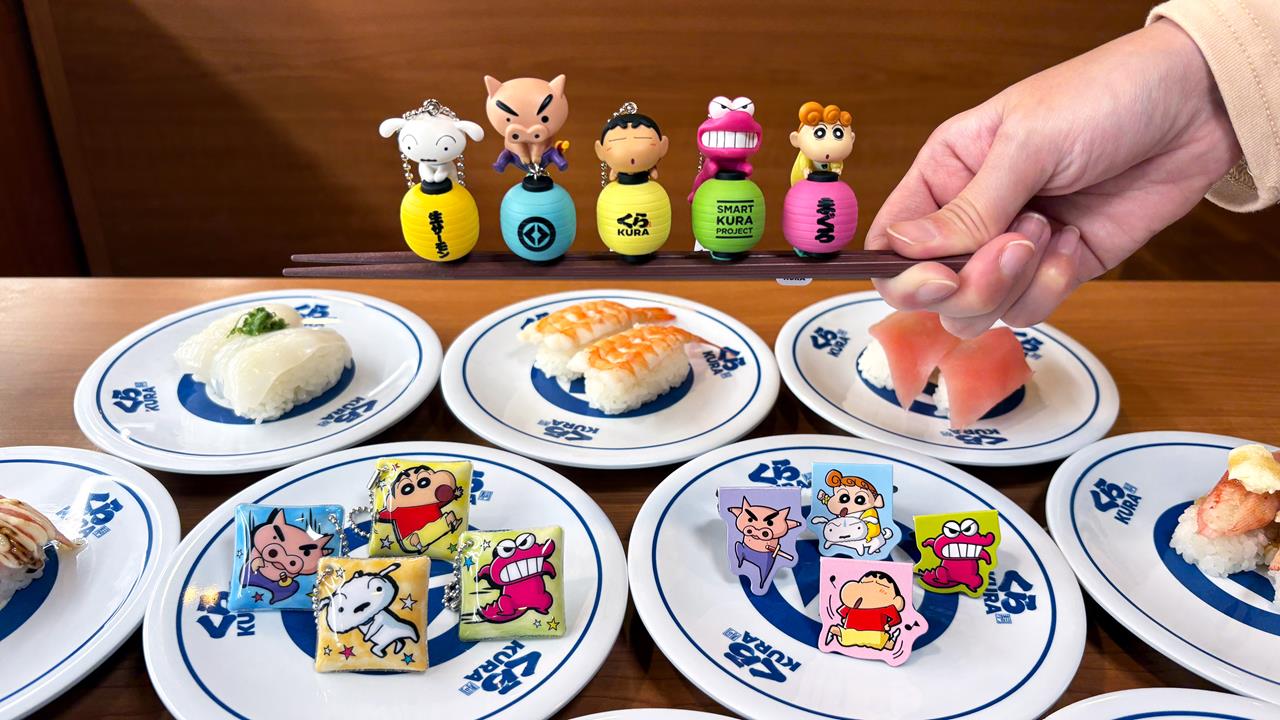 連鎖餐飲搶新年商機 蠟筆小新壽司扭蛋.海陸火山披薩