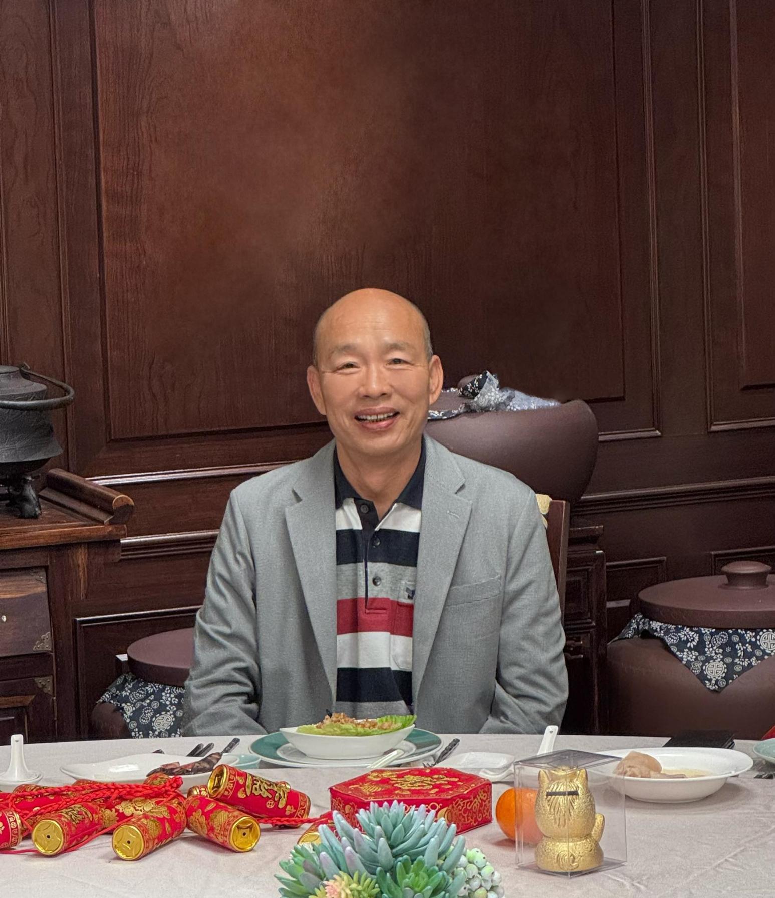分享除夕夜菜色　韓國瑜喊「開飯啦」：祝大家新的一年馬上幸福