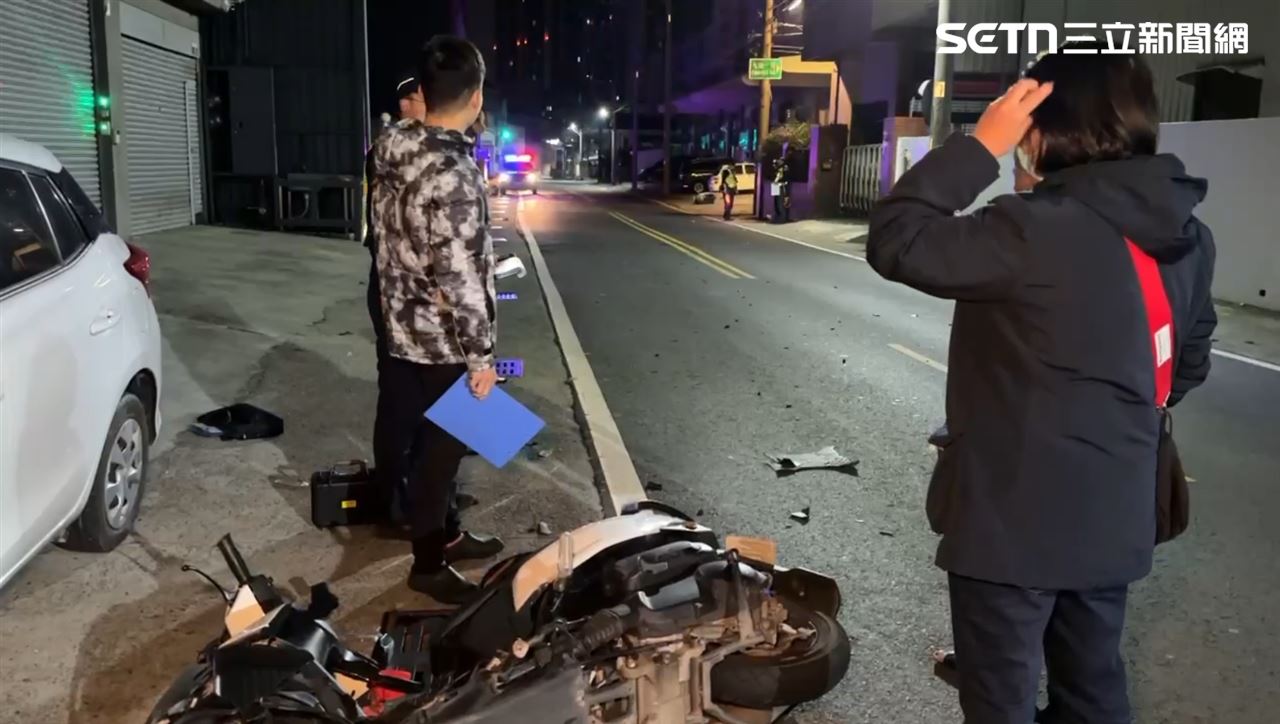 機車對撞噴飛百公尺！大里男騎士「口鼻流血」現場血跡斑斑到院前無呼吸
