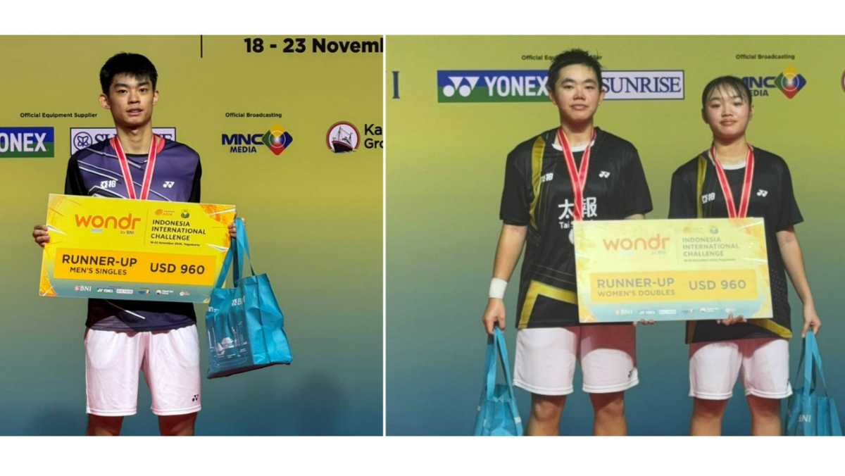 雙銀！BWF印尼挑戰賽決賽　亞柏男單王渝凱、女雙宋奕萱/周芸安惜敗