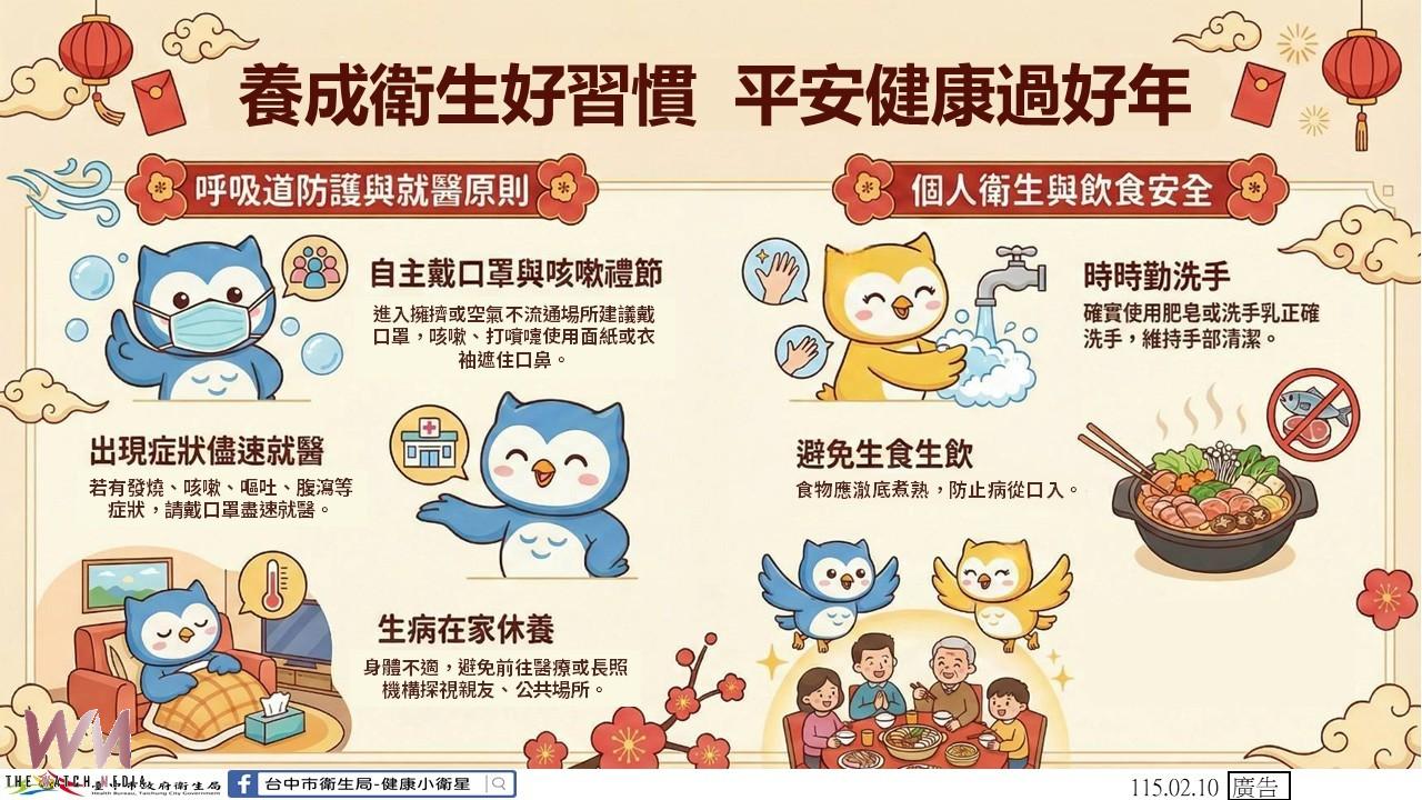 守護市民安心過年　中市春節醫療分流到位 19家醫院開設傳染病特別門診