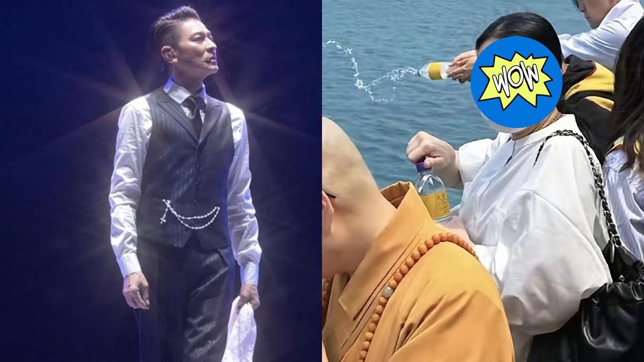 劉德華59歲愛妻罕見近照曝光！背20萬名牌包現身海邊