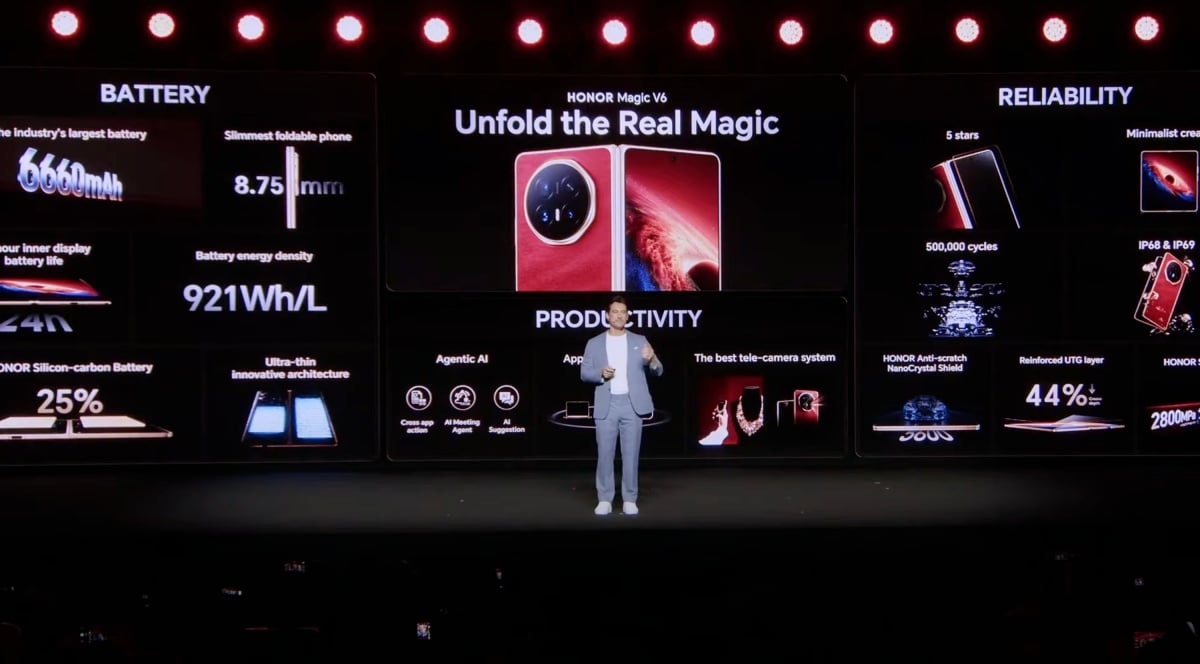爭取「世界最薄」的頭銜？榮耀發表全新折疊手機Magic V6，同場加映4.8mm超薄平板與AI筆電
