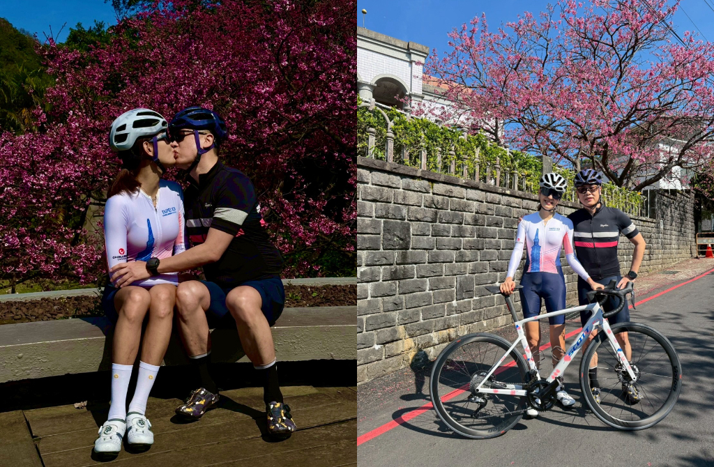 賈永婕情人節甜炸！與尪單車約會「深情一吻」網喊：太閃了