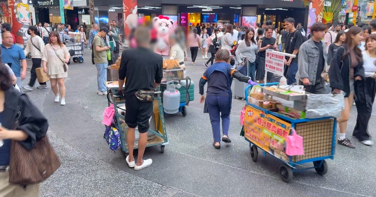 我的串燒呢？ 韓遊客西門町遇「警取締」攤商跑