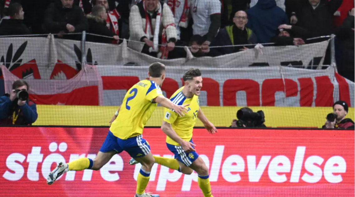 世足附加賽》又是約克雷斯！終場前兩分鐘絕殺破門　瑞典3比2力退波蘭搭上世界盃末班車