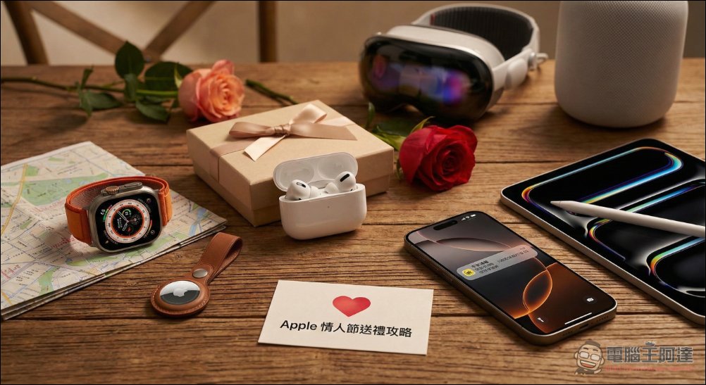 Apple 情人節送禮攻略：從 AirTag 到 Vision Pro，用科技傳送愛意