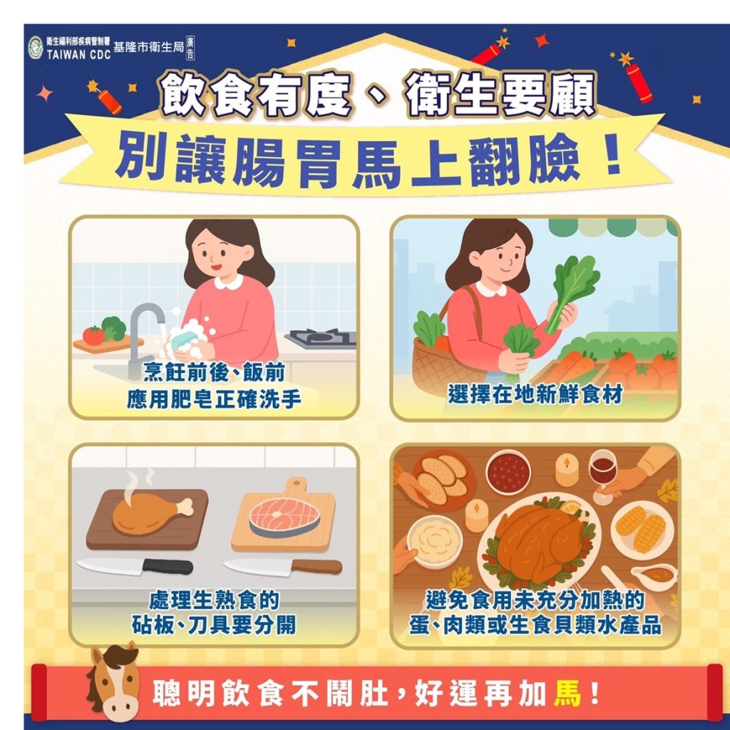 圍爐聚餐 注意衛生防範諾羅