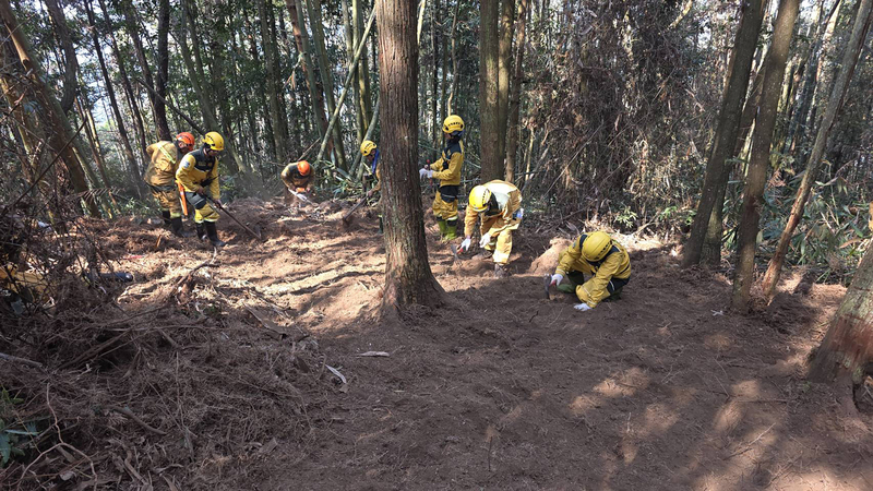 南投埔里森林火警　連日搶救餘零星竄煙 (圖)