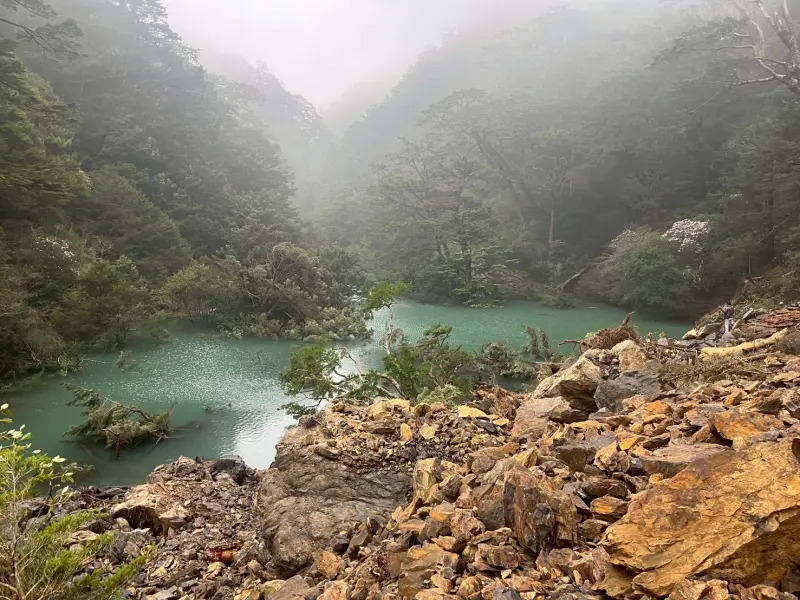 南投合歡溪上游形成新堰塞湖 暫時難見全貌
