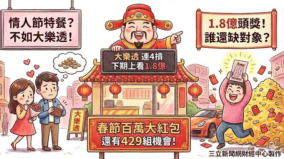 快訊／抱走這疊錢誰還缺對象？大樂透狂飆1.8億　再拿429組百萬紅包
