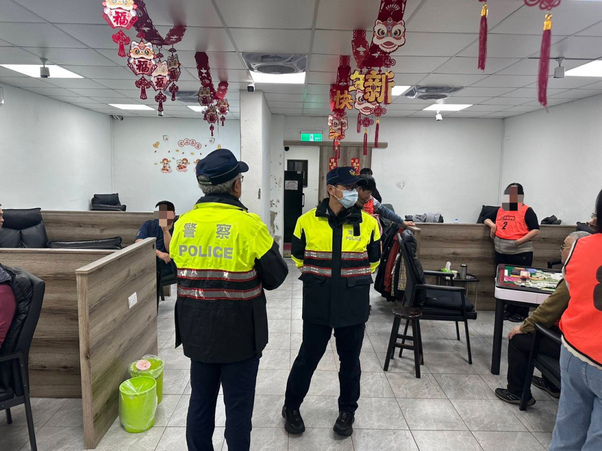 春節治安不鬆懈　楊梅警分局破獲棋牌社暗藏賭博