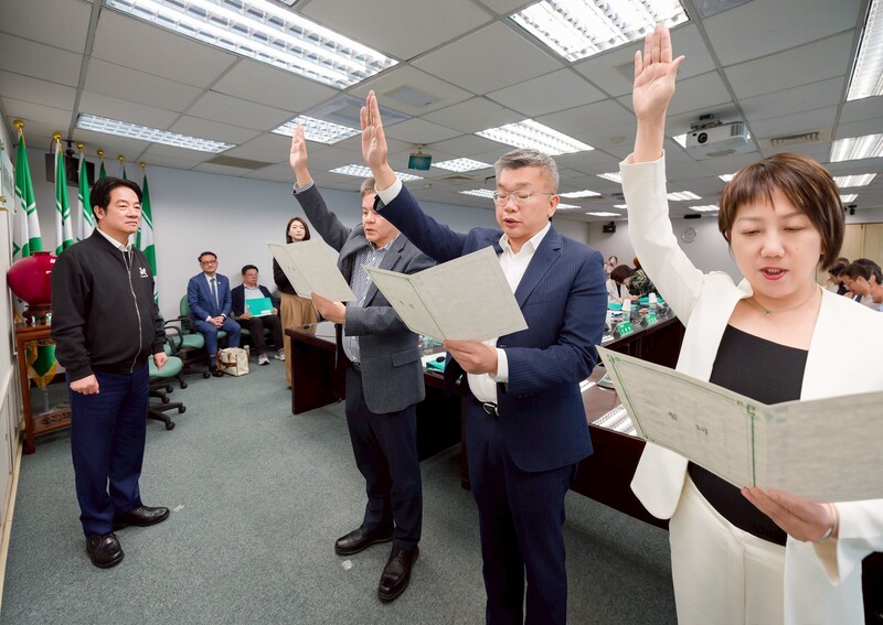 民進黨主席賴清德主持　立院黨團三長宣誓就職中常委 (圖)