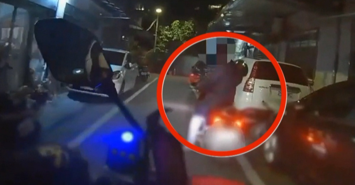 獨家／家門旁違規！騎士謊報身分想逃 揪通緝又毒駕