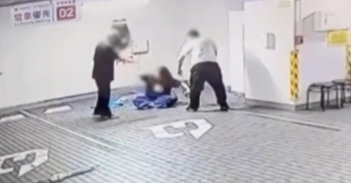 女子停車與保全爆口角 遭暴打60秒、斷3根肋骨